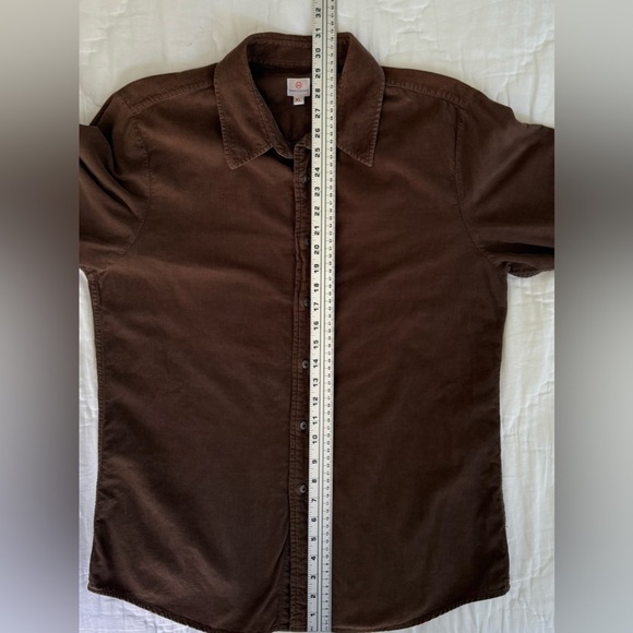 AG Adriano Goldschmied XL Corduroy Shirt Brown Long Sleeve 100% Cotton - Picture 1 of 7